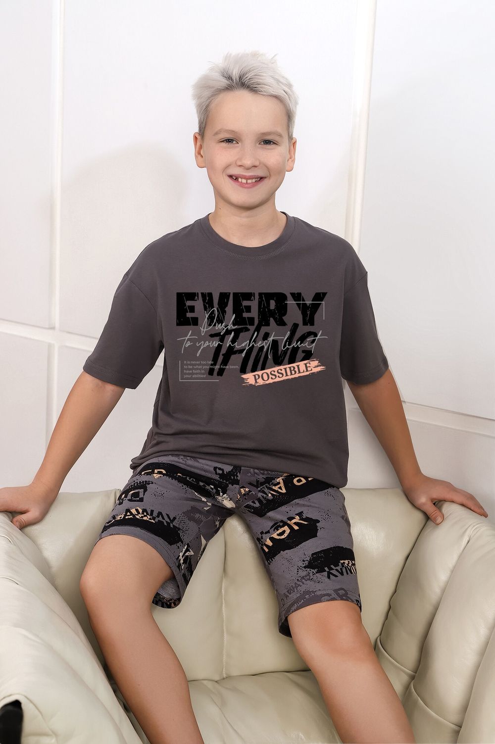 Костюм для мальчика Гранж-2 Виотекс СЕРЫЙ