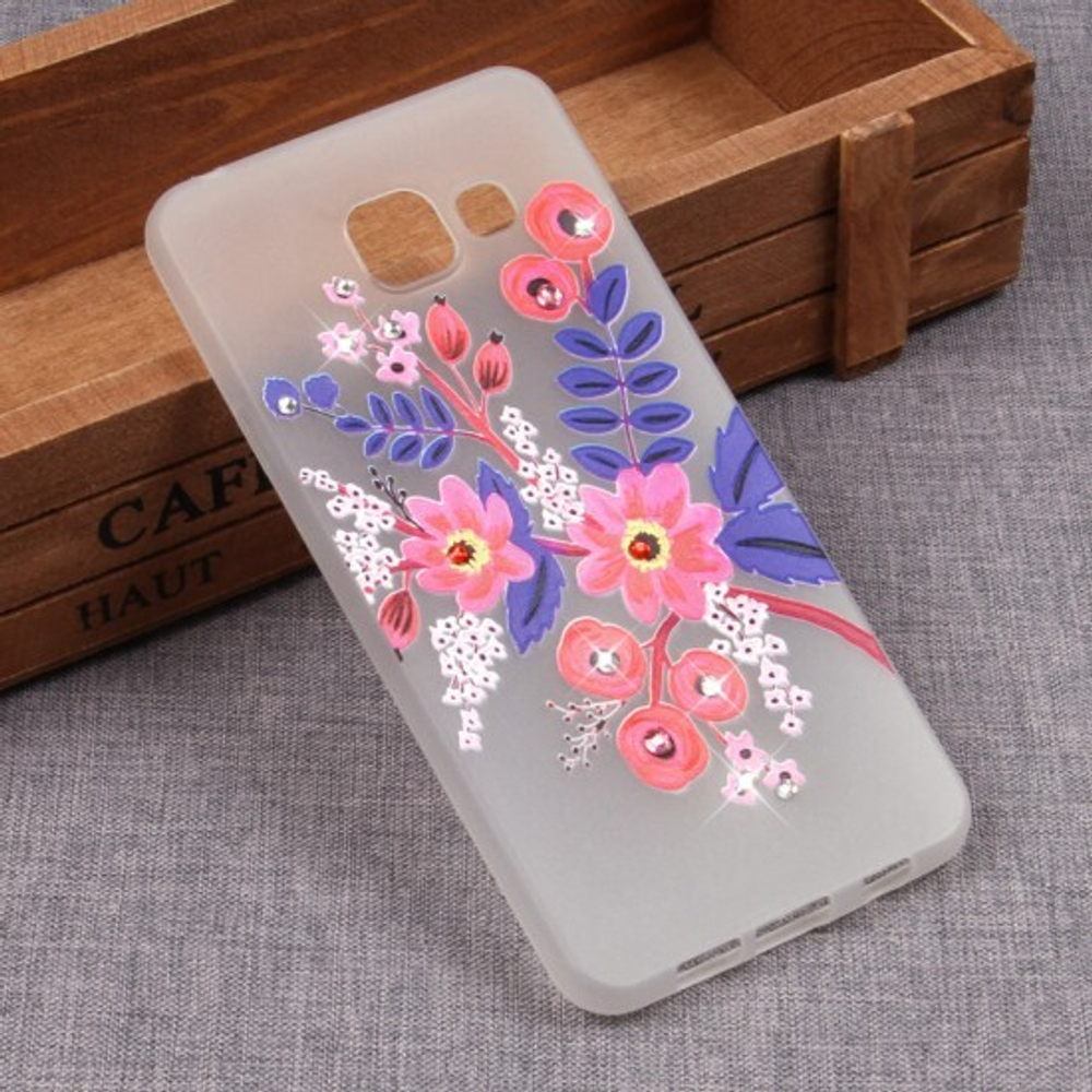 Матовый чехол со стразами для Samsung Galaxy A3 (2016), 009994