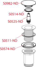 Водослив для умывальника click/clack 5/4" AlcaPlast A395