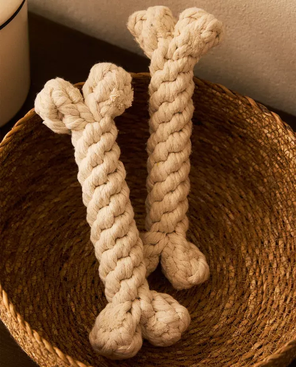 ZARA HOME ПЛЕТЕНАЯ ИГРУШКА ДЛЯ ДОМАШНИХ ЖИВОТНЫХ В ФОРМЕ КОСТИ