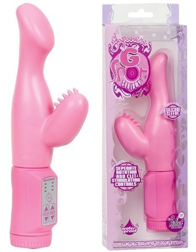 Розовый вибратор-ротатор G-spot