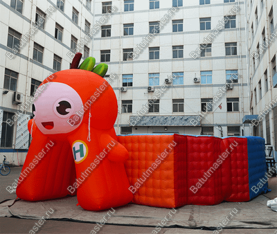 Надувной лабиринт "Ранетка", 8*8*3,6 м