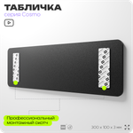 Табличка Генеральный директор, 30х10 см, для офиса, кафе, черная, серия COSMO, Айдентика Технолоджи