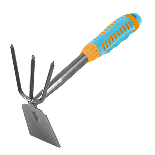 66-1-605 Мотыжка комбинированная трапеция, 3 зуба, двухкомпонентная рукоятка , 330х193мм