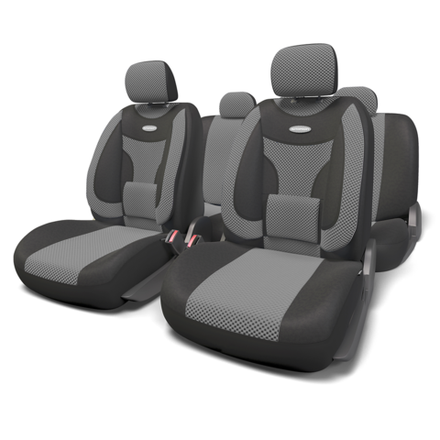 Авточехлы AUTOPROFI EXTRA COMFORT ECO-1105 BK/D.G черный/темно серый размер М