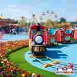 Аттракцион рельсовый для малышей «Радуга Счастья», 3 вагона, 12 мест