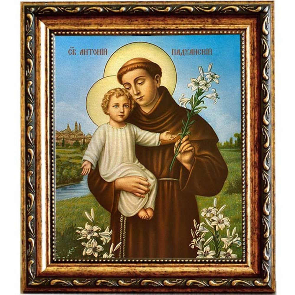 Антоний Падуанский святой. Икона на холсте.