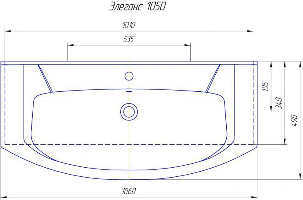 Тумба MISTY Престиж - 105 прямая белая серебряная  патина c умывальником