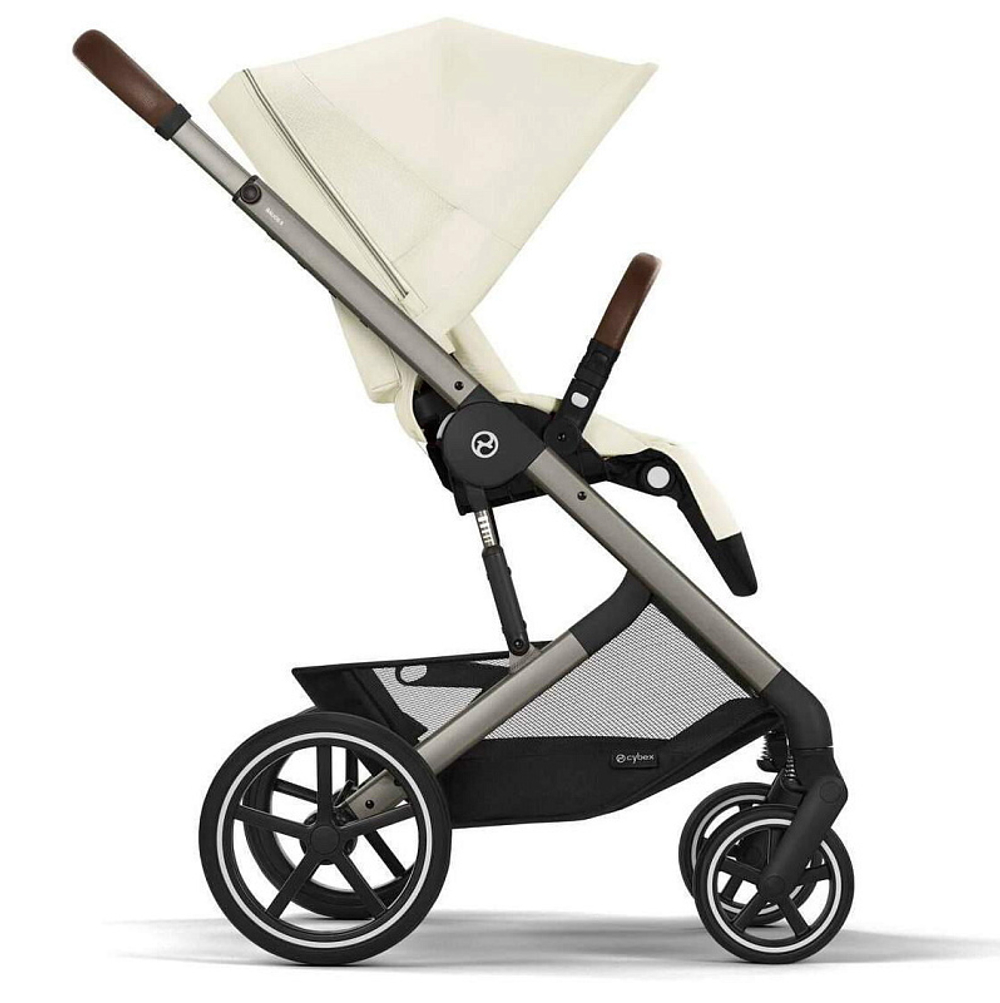 Коляска Cybex Balios S Lux TPE complete Cloud G Moon Black Plus 3 в 1 Seashell Beige с дождевиками