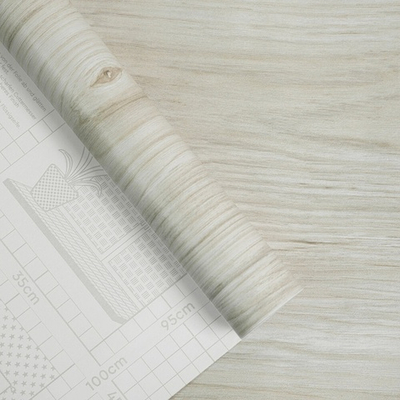 Пленка самоклеящаяся 45см*8м Дерево береза светло-серая