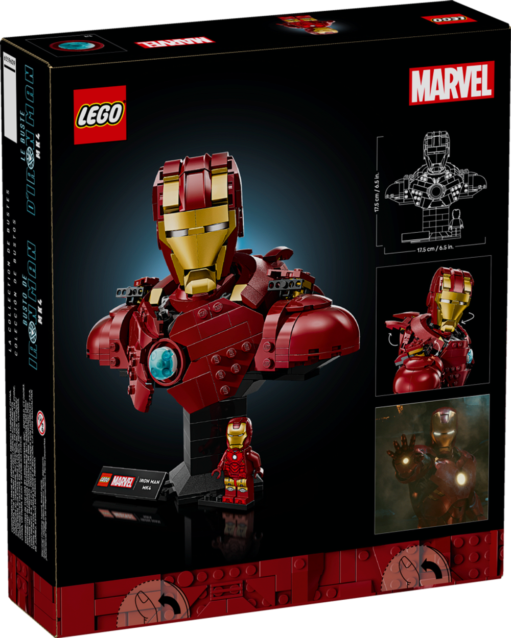 LEGO 76327 Iron Man MK4 Bust — сборная модель бюста Железного Человека (436 деталей)