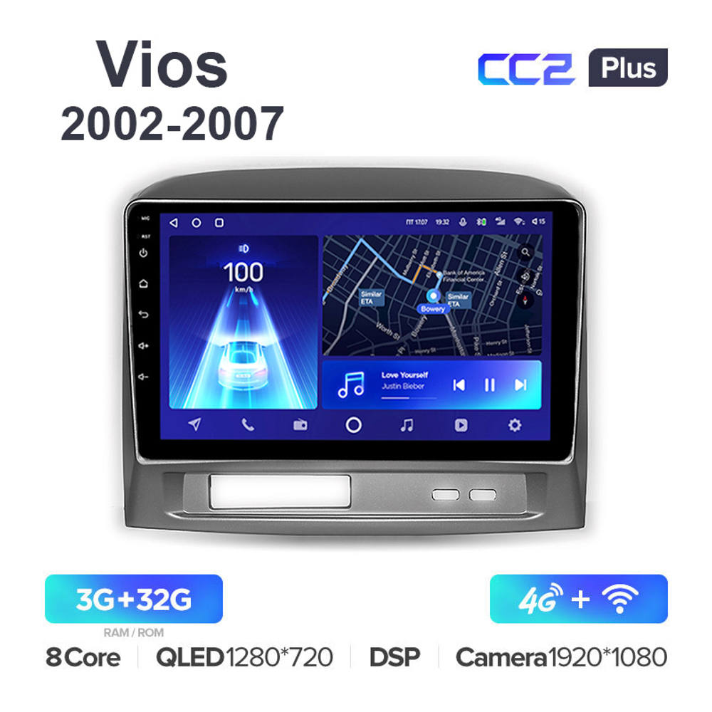 Teyes CC2 Plus 9"для Toyota Vios 2002-2007