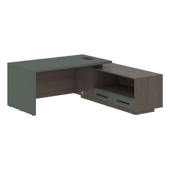 Стол руководителя с тумбой VCT 1919(R)  1900х1900х750 VELION