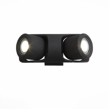 Светильник уличный настенный 2*G5.3 SL093.401.02 чёрный/прозрачный Round ST-Luce