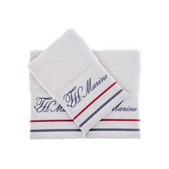 Махровые полотенца NAVY белый   TIVOLYO HOME Турция