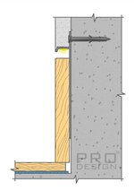 Скрытый плинтус Pro Design 323B 9005 Черный муар 2700мм