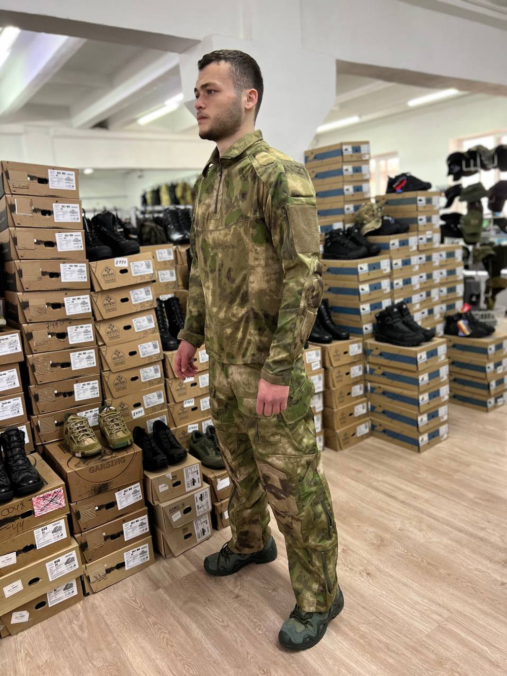 Тактический костюм G3 с защитой локтей и коленей / мох