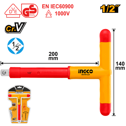 Диэлектрический ключ Т-образный 1/2", 200х140 мм  INDUSTRIAL