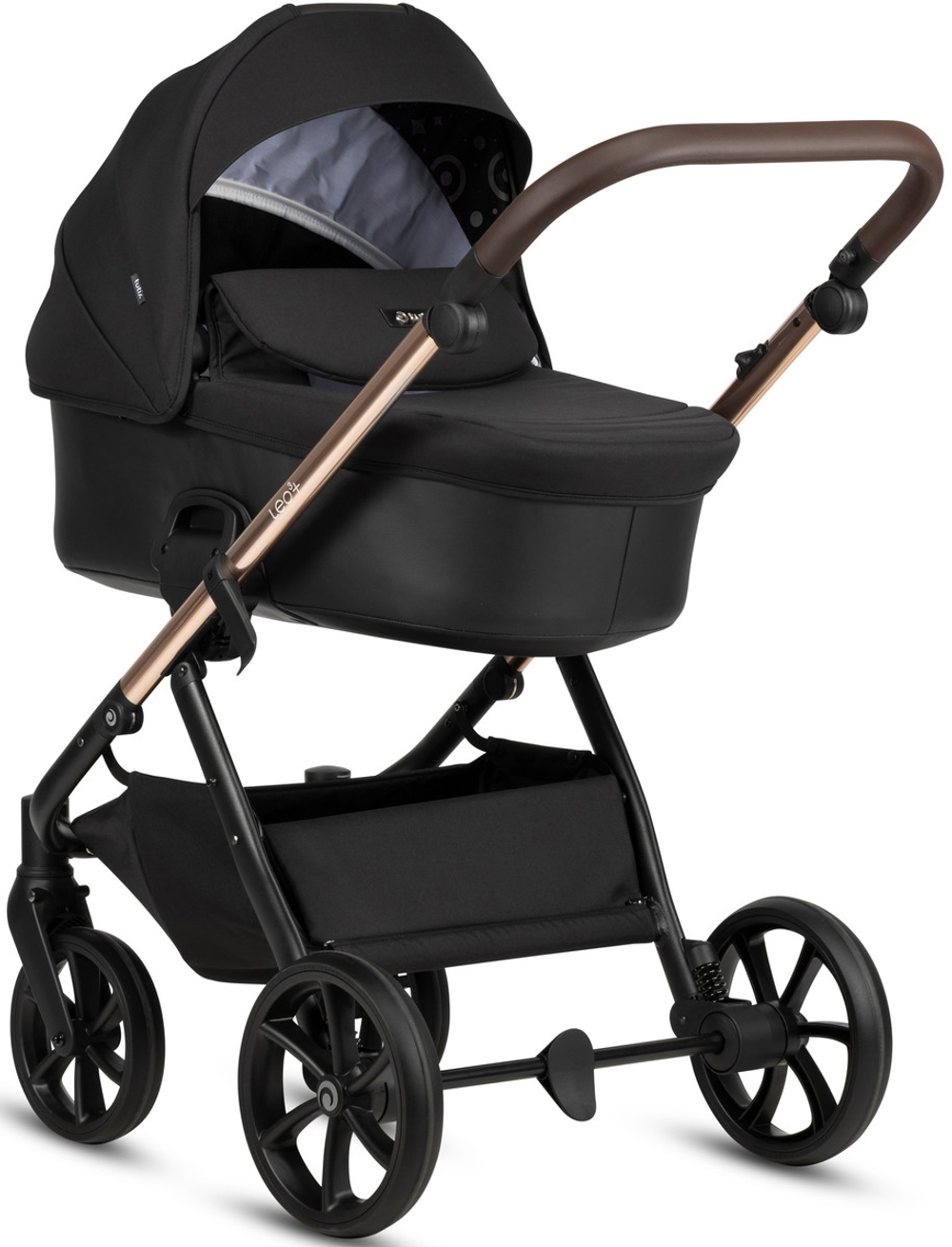 Детская коляска Tutis Leo 3 Plus 3 в 1 с автокреслом Beno Black 1582201 Black