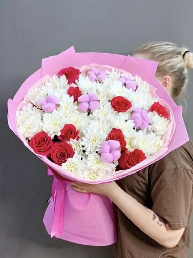 Авторский букет с хлопком