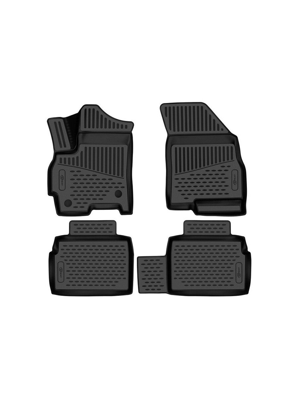 Коврики в салон для EXEED LX 2022-, Внедорожник, 4шт. (Повышенная устойчивость, повышенная износостойкость) FORMAT.3DAN0283210K