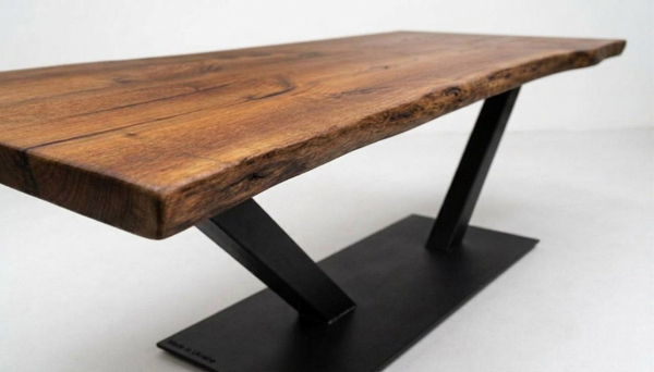 Стол обеденный из массива дуба BARK 220