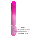 Розовый вибратор-кролик 22,6см с вращением и массажем бусин Pretty Love Rabbit Vibrator Shima Pink BW-500051-4