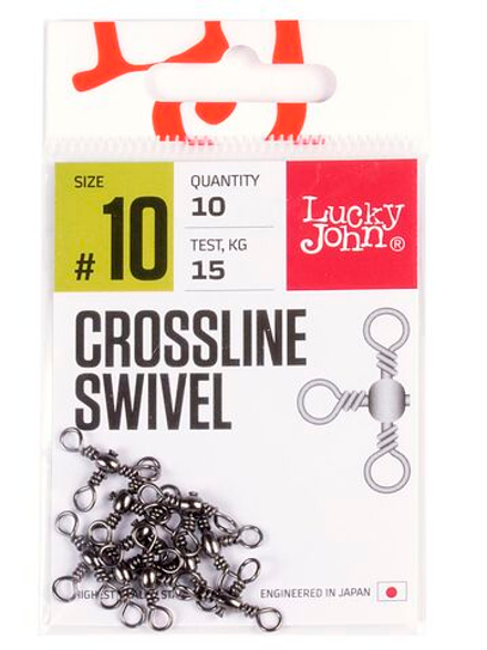 Вертлюги трехстор. LJ Pro Series CROSSLINE SWIVEL №10, 10шт., 15 кг