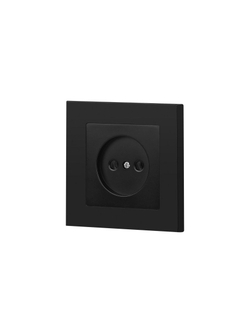 Розетка 1-м СП Accent 6-201-05 16А IP20 250В 2P антрацит Intro Б0063665