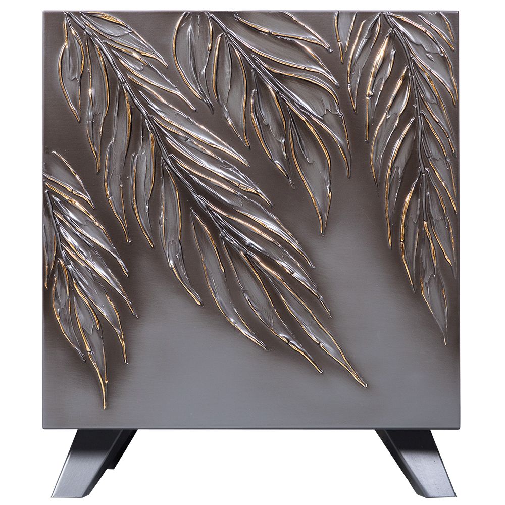 Тумба прикроватная Тропик Сканди Серый Голд левая