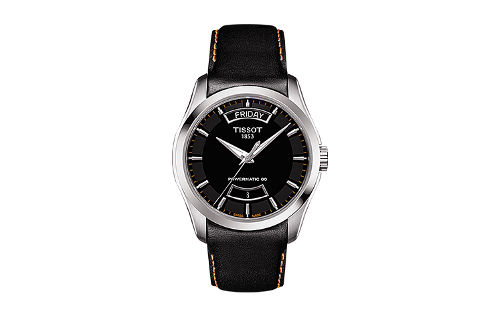 TISSOT Kutu Collection Automatic Mechanical Movement Men"s Watches Watch 39mm Black Dial Stainless Steel Case