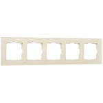 Рамка на 5 постов Favorit (молочный, стекло) W0051141