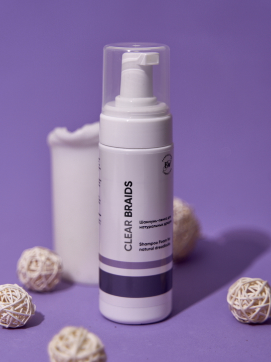 Шампунь пенка для мытья натуральных дредов и заплетенных волос 150 мл.