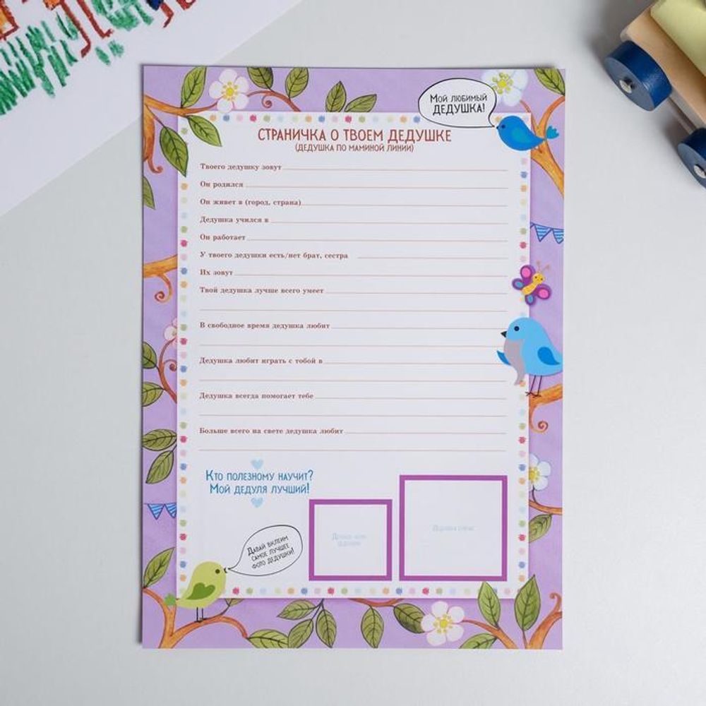 6116416 Детская родословная папка «Дерево», 16 листов, 24,5 х 32 см