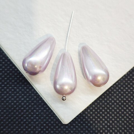 Жемчуг Майорка, капля лавандовый, 20×10мм, штучно