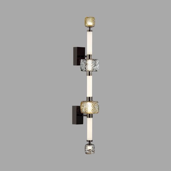 5427/34WL L-VISION ODL_EX24 21 черный хром/белый/дымчатый/коньячный/металл/стекло/акрил Бра LED 34W 3000K KLIFF