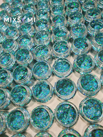 Хлопья - слюда 88808 Аква-изумруд голографик - для литья изделий и творчества