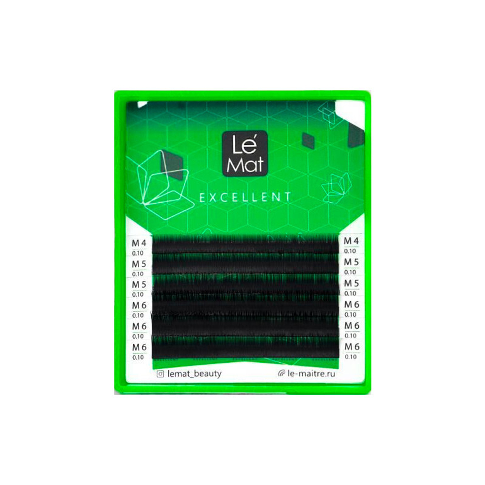 Черные ресницы Le maitre "Excellent" MIX - 6 линий