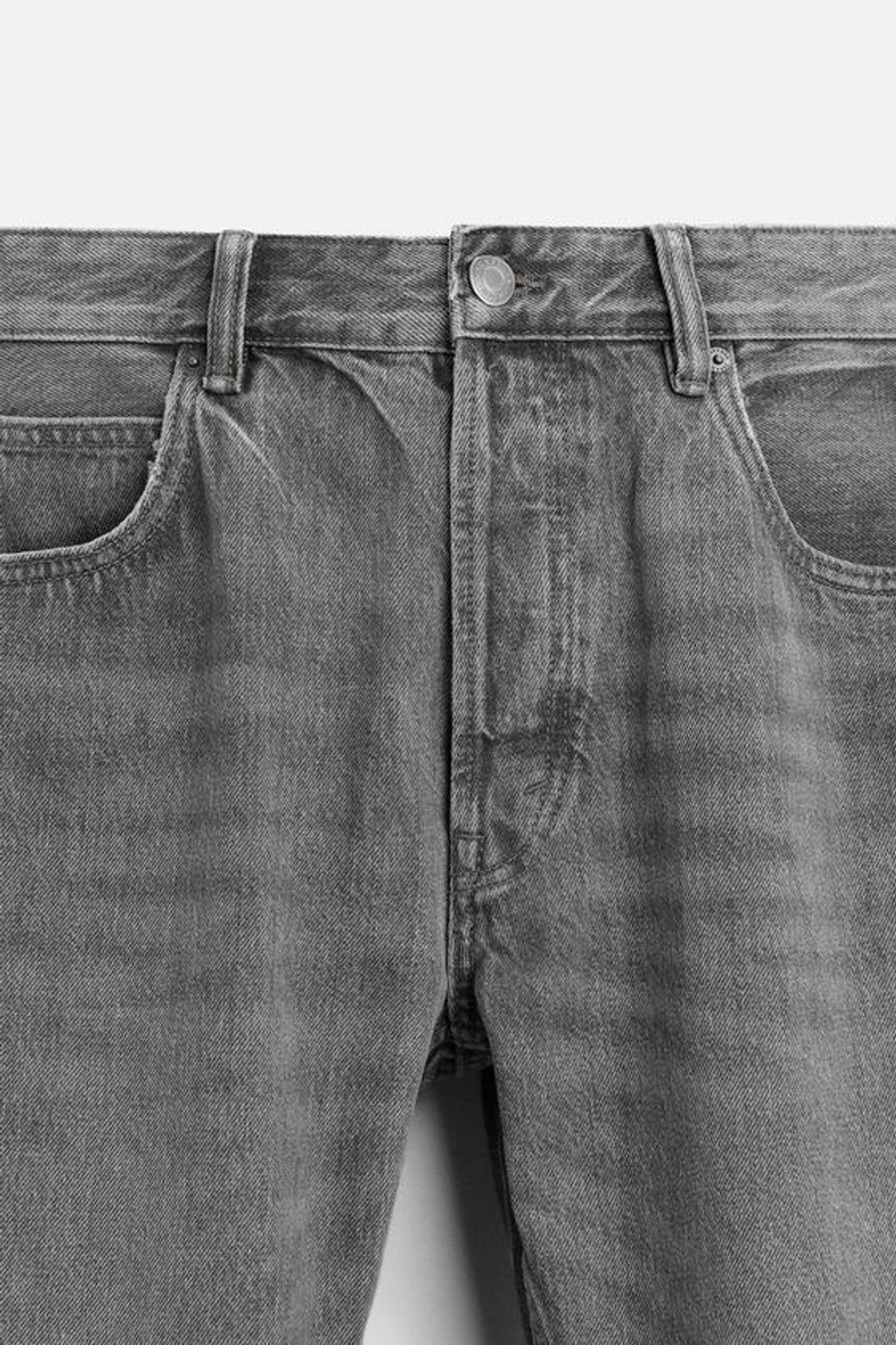 ZARA ДЖИНСЫ REGULAR FIT, СЕРЫЙ