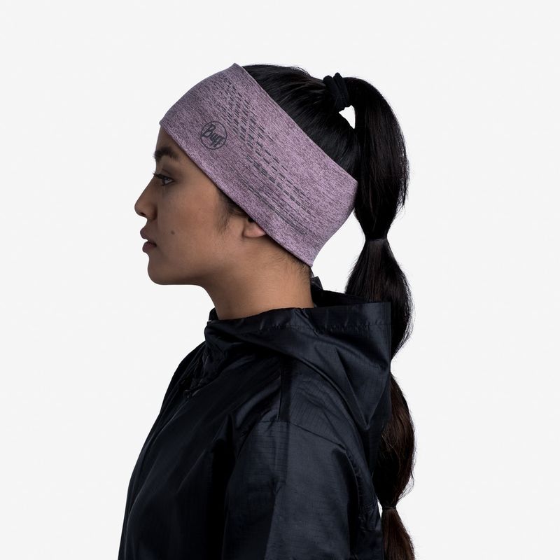 Повязка спортивная светоотражающая Buff Headband Dryflx Lilac Sand Фото 2