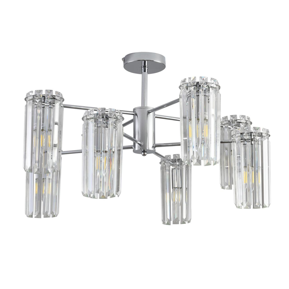 8348/8C CLASSI LN26 156 хром/прозрачный, металл/хрусталь Люстра подвесная E14 8*40W 220V FAVLA
