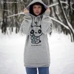Худи Plushedelica Панда Серый
