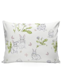 Постельное белье Сказка "Кролики" 1,5-сп Наволочка 50х70 см 1 шт Простынь 150х215 см Пододеяльник 145х215 см, поплин