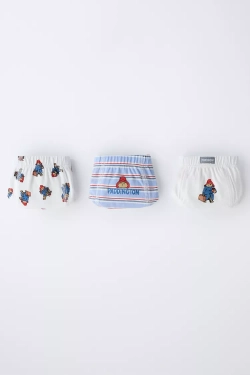 ZARA НАБОР ИЗ ТРЕХ ТРУСОВ PADDINGTON ™, ЭКРЮ