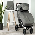 Коляска прогулочная Babalo 2024 Снег текстиль на белой раме