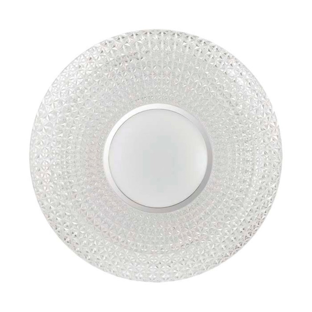 2048/DL PALE SN 000 Светильник пластик/белый/прозрачный/хром LED 48Вт 3000-6300K D420 IP43 пульт ДУ VISMA