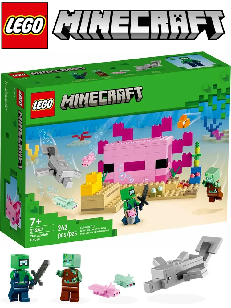 Конструктор Minecraft 21247 Дом аксолотля