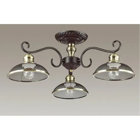 Люстра потолочная 3472/3C кофе/золото/металл потолочная E27 3*40W ZEROME LUMION SALE