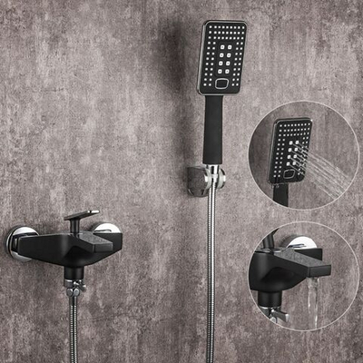 Смеситель для ванны, Frap, корот изл, с картриджем, чер, F3257