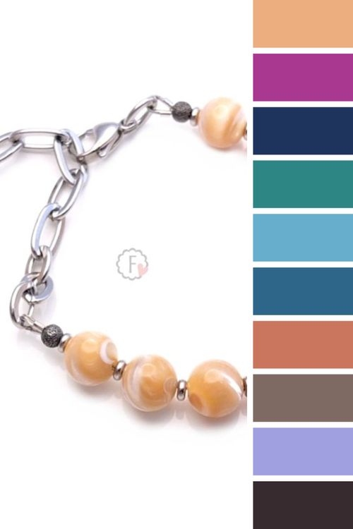 браслет из перламутра с подвеской